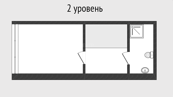 2-к квартира, 62 кв.м.