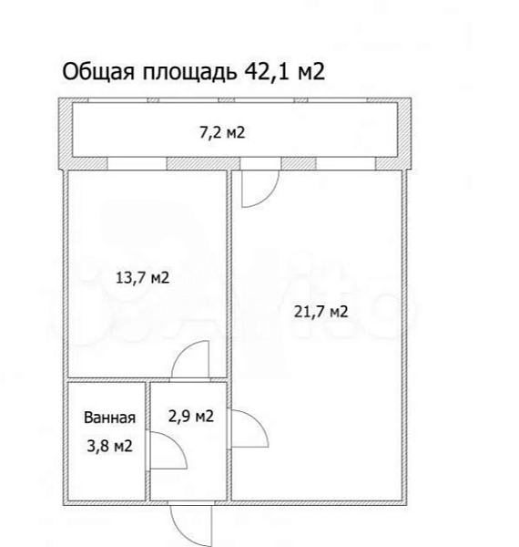 1-к квартира, 42 кв.м., улица Елизарова, 12