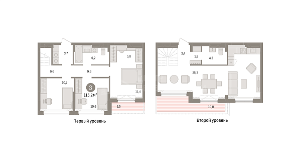 3-к квартира в новостройке, 115 кв.м., Калининский, ул. Тимирязева, д. 8 к1