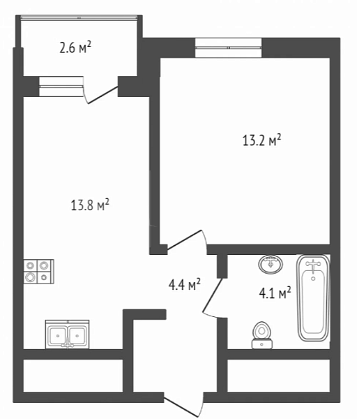 1-к квартира, 35 кв.м., Новгородская улица, 9А