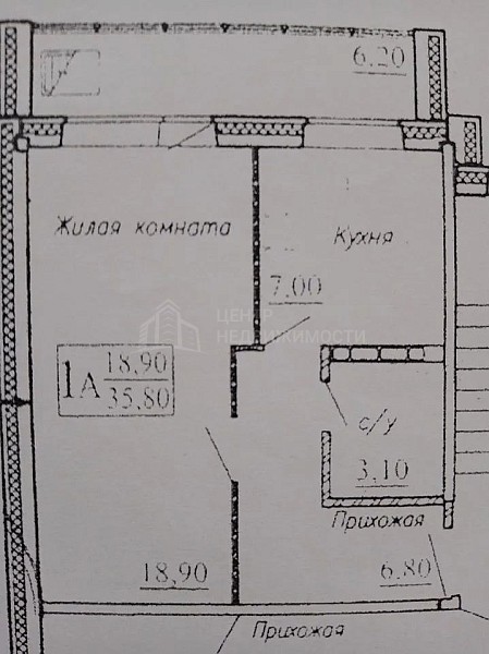 1-к квартира, 35 кв.м., Западносибирская улица, 14