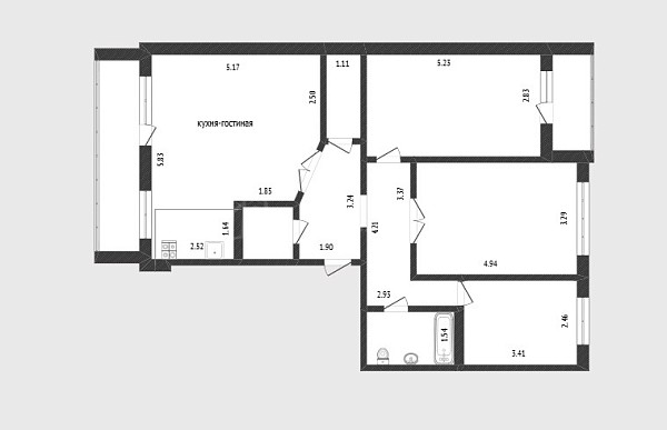 3-к квартира, 86 кв.м., Стартовая улица, 5