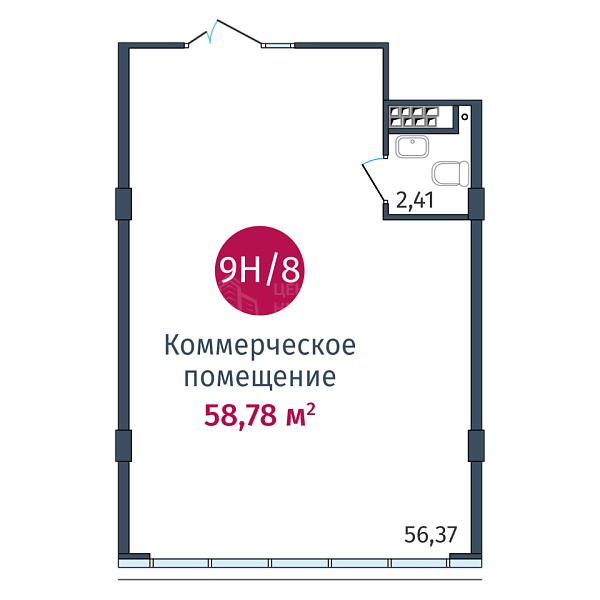 Квартира в новостройке, 58 кв.м., Тимофея Кармацкого, 17
