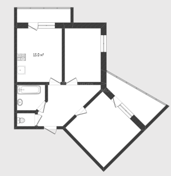 2-к квартира, 76 кв.м., микрорайон Тюменский-2, улица Прокопия Артамонова, 5 2-к квартира, 76 кв.м., микрорайон Тюменский-2, улица Прокопия Артамонова, 5