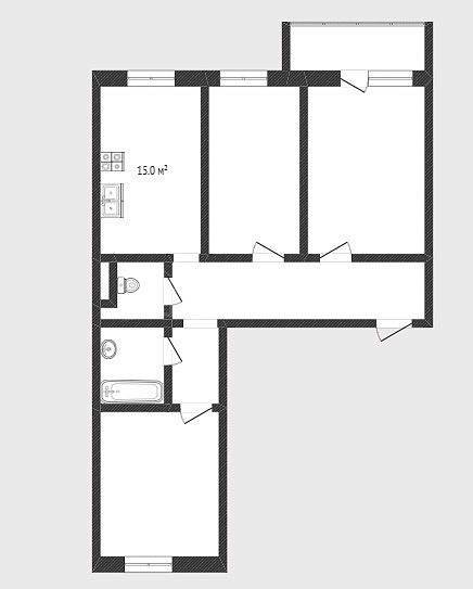 3-к квартира, 89 кв.м., Интернациональная улица, 140 3-к квартира, 89 кв.м., Интернациональная улица, 140