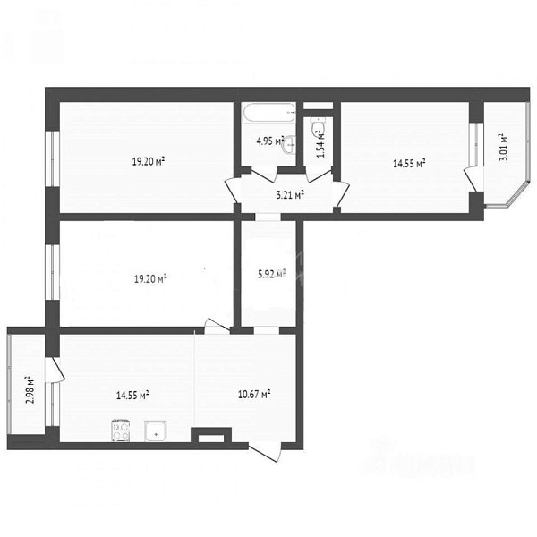 3-к квартира, 92 кв.м., улица Александра Митинского, 7