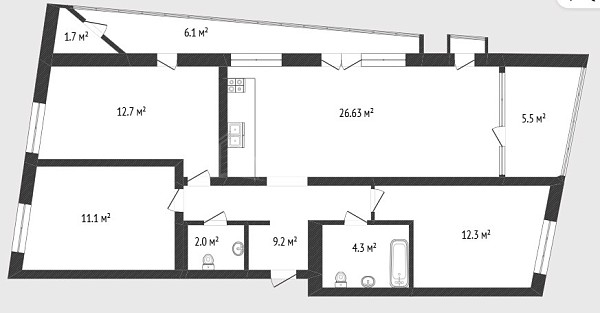 3-к квартира, 78 кв.м., Тюменская улица, 3