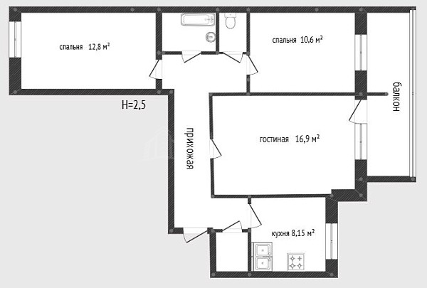 3-к квартира, 64 кв.м., Холодильная улица, 11