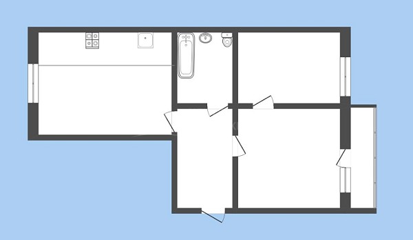 2-к квартира, 57 кв.м., Амурская улица, 39