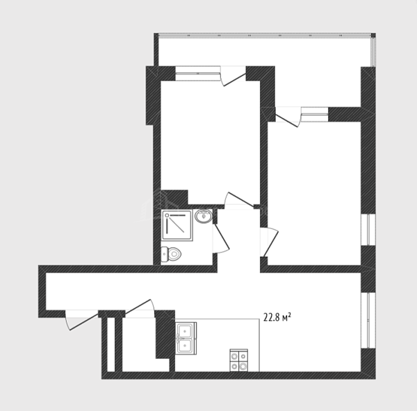 2-к квартира, 56 кв.м., улица Анатолия Клиндюка, 2к1