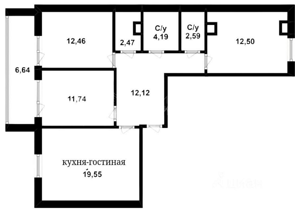 3-к квартира, 76 кв.м., Кремлёвская улица, 112к1