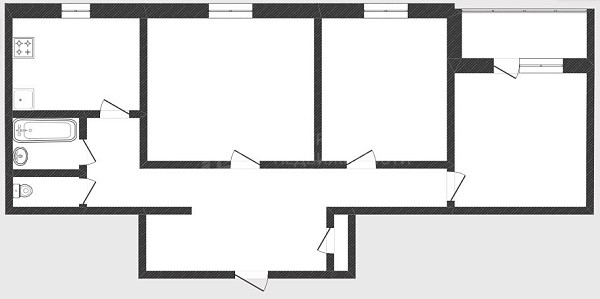 3-к квартира, 82 кв.м., улица Челюскинцев, 30