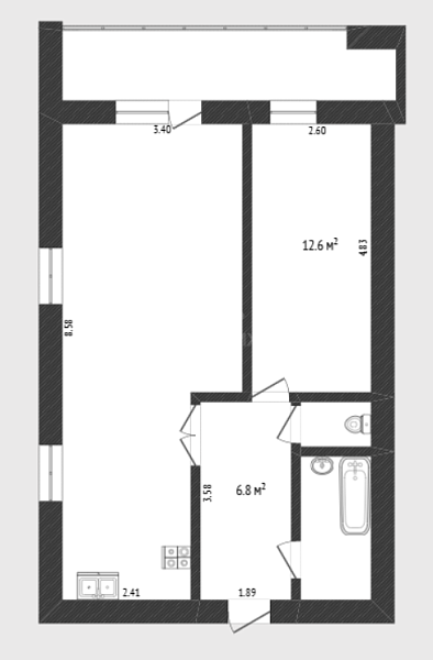 2-к квартира, 49 кв.м., Широтная улица, 111А
