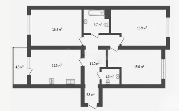 3-к квартира, 85 кв.м., улица Федюнинского, 30к4