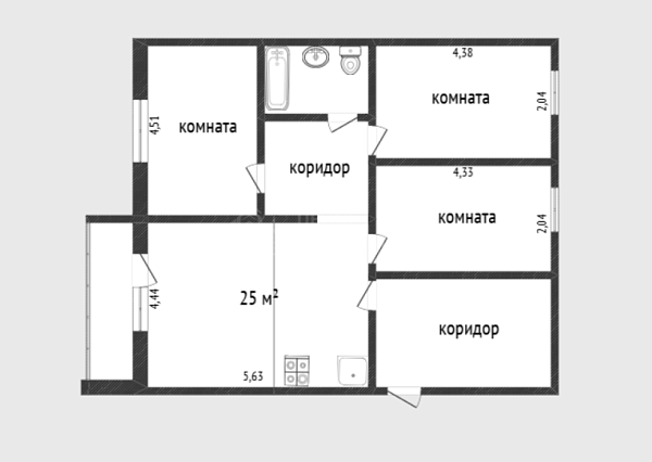 3-к квартира, 91 кв.м., Солнечный проезд, 26