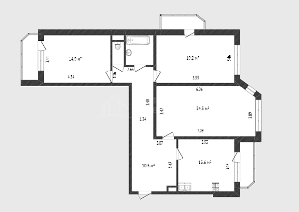 3-к квартира, 95 кв.м., Новосибирская улица, 131