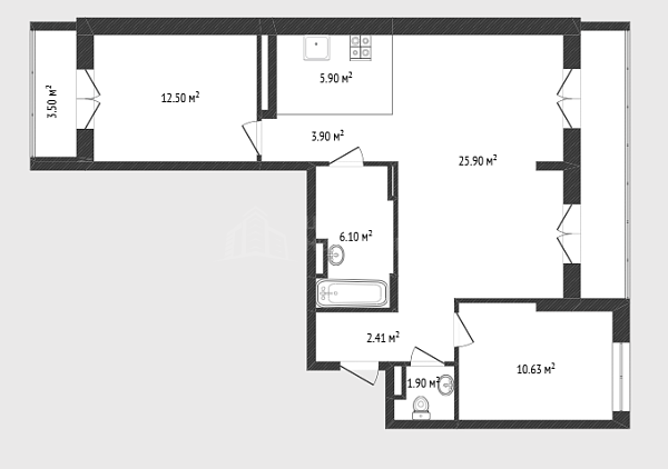 2-к квартира, 69 кв.м., улица Тимирязева, 8к1