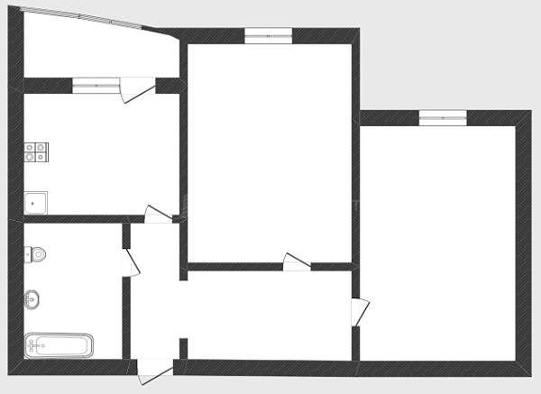 2-к квартира, 58 кв.м., улица Федюнинского, 54