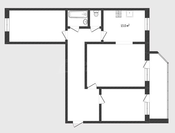 3-к квартира, 91 кв.м., улица Пермякова, 71к1