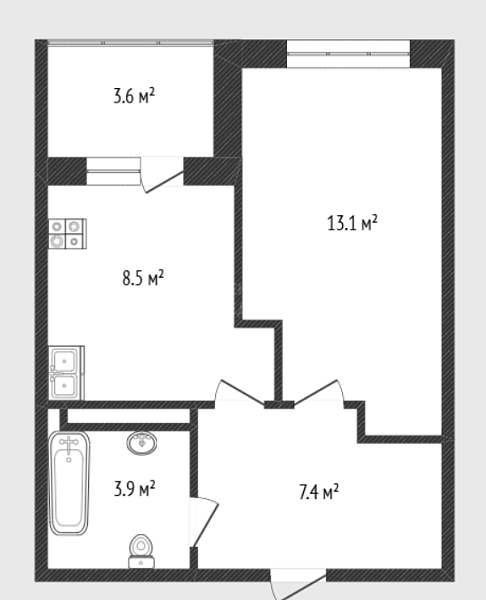 1-к квартира, 32 кв.м., Дамбовская улица, 25к1
