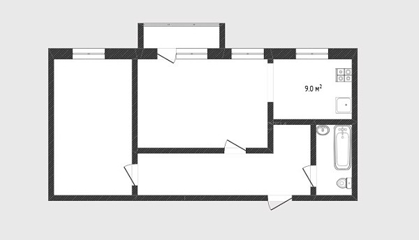 2-к квартира, 52 кв.м., улица Пермякова, 81