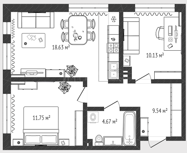 3-к квартира, 51 кв.м., улица Тимофея Чаркова, 91