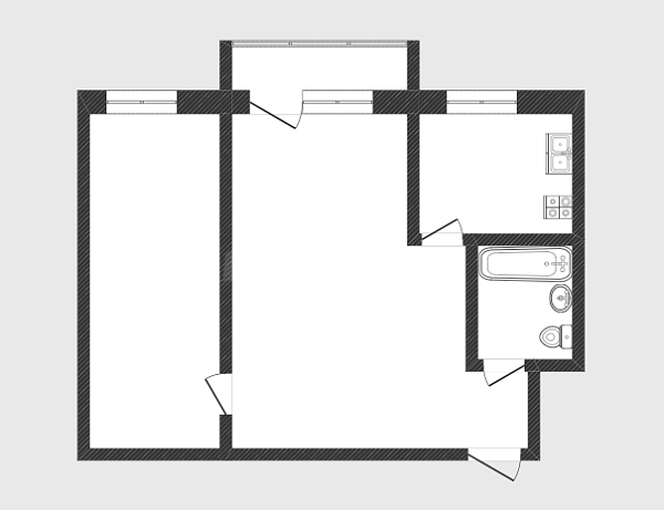 2-к квартира, 43 кв.м., улица Пермякова, 10