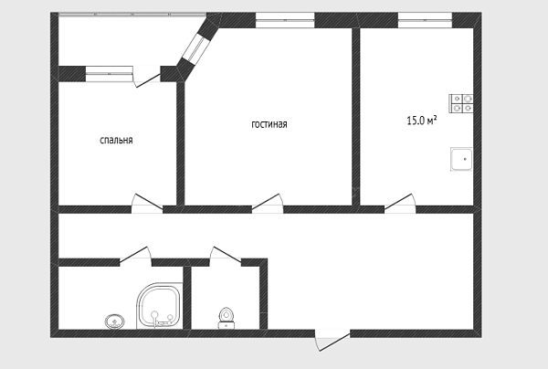 2-к квартира, 92 кв.м., улица Кузнецова, 15