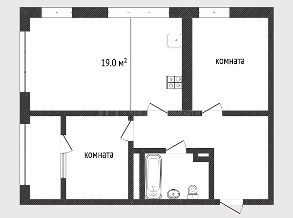 2-к квартира, 65 кв.м., улица Тимофея Чаркова, 83