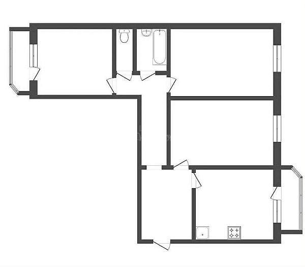 3-к квартира, 90 кв.м., улица Николая Семёнова, 33