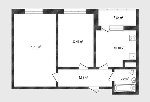 2-к квартира, 52 кв.м., Ставропольская улица, 97к4