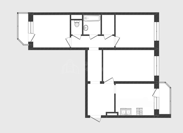3-к квартира, 92 кв.м., улица Федюнинского, 58к2 3-к квартира, 92 кв.м., улица Федюнинского, 58к2