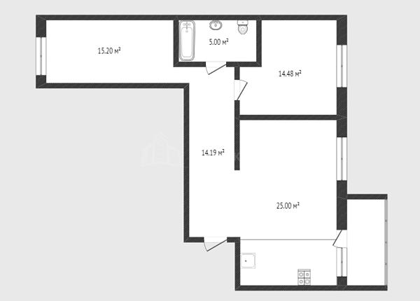 2-к квартира, 74 кв.м., улица Тимофея Чаркова, 81к1