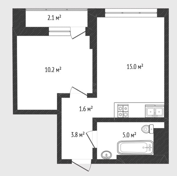 1-к квартира, 33 кв.м., улица Тимирязева, 8к1