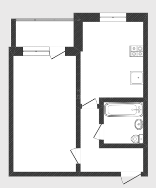 1-к квартира, 32 кв.м., Лесопарковая улица, 15