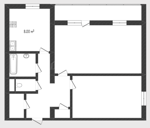 2-к квартира, 48 кв.м., улица 30 лет Победы, 126