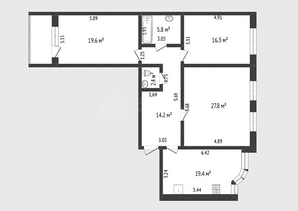 3-к квартира, 108 кв.м., улица Александра Матросова, 1к2