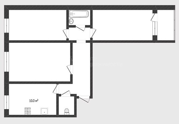 3-к квартира, 66 кв.м., улица Мебельщиков, 4