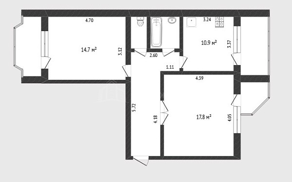 3-к квартира, 65 кв.м., улица Газовиков, 25