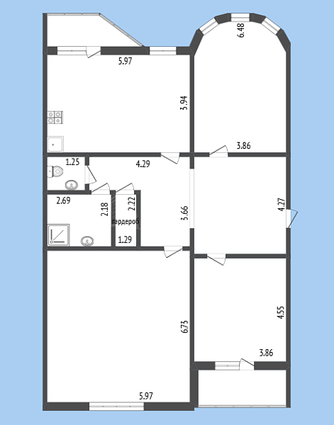 3-к квартира, 140 кв.м., Даудельная улица, 4