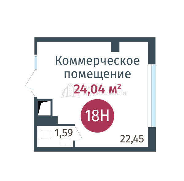 Квартира в новостройке, 24 кв.м., ул. Сергея Джанбровского,  д. 27, соор. 1