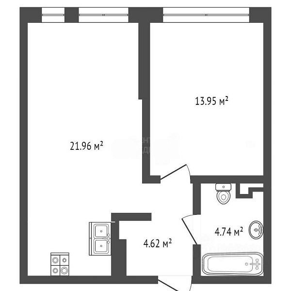 1-к квартира, 45 кв.м., улица Тимофея Чаркова, 91