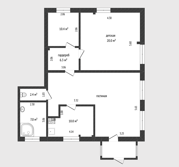 3-к квартира, 94 кв.м., микрорайон Тарманы, Игримская улица, 21 3-к квартира, 94 кв.м., микрорайон Тарманы, Игримская улица, 21