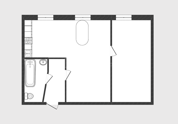 1-к квартира, 42 кв.м., улица 8 Марта, 4