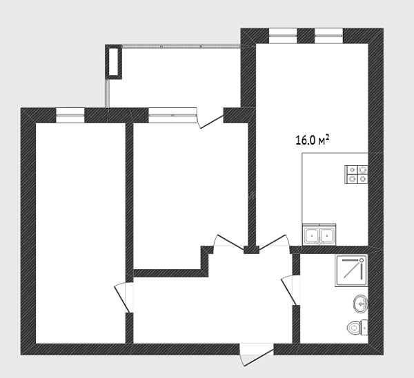 2-к квартира, 57 кв.м., улица Московский Тракт, 88