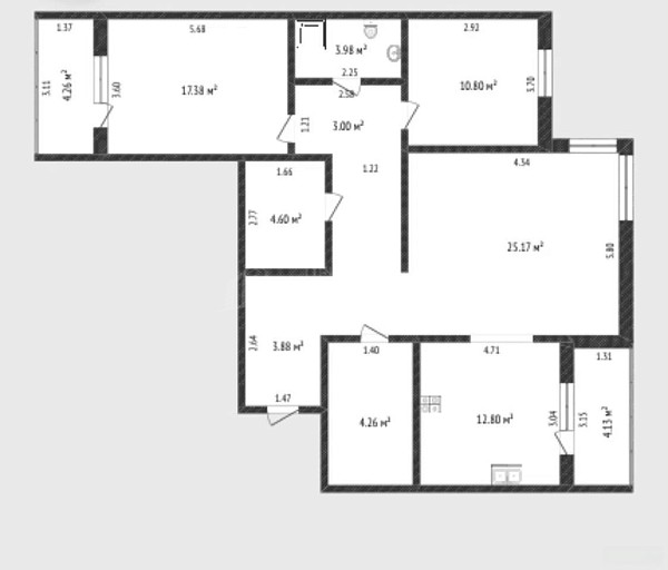3-к квартира, 87 кв.м., улица Федюнинского, 30к2