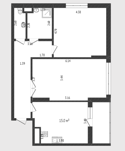 2-к квартира, 75 кв.м., улица 50 лет Октября, 4