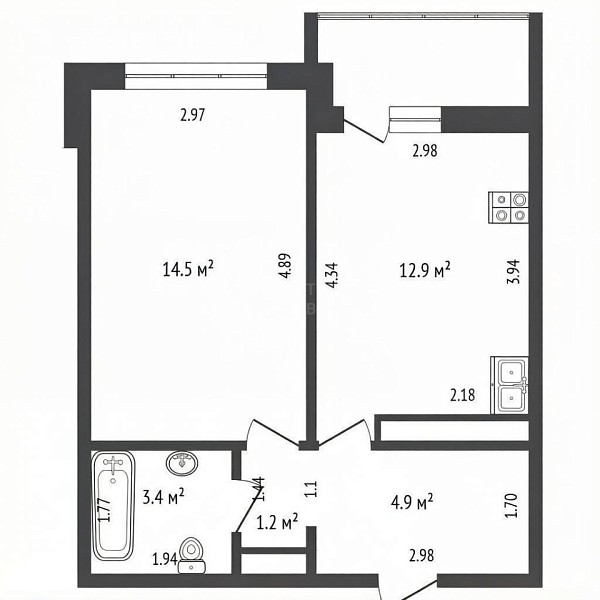 1-к квартира, 37 кв.м., улица Александра Протозанова, 18