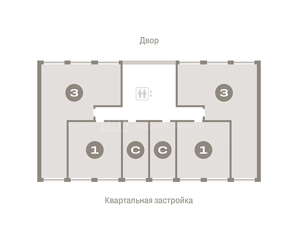 3-к квартира в новостройке, 82 кв.м.