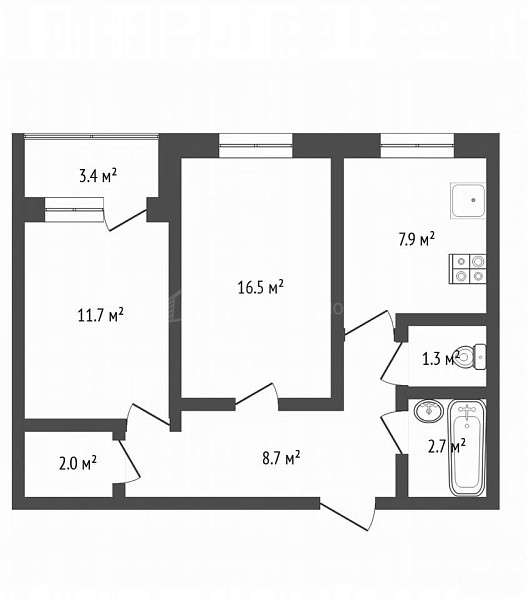 2-к квартира, 48 кв.м., улица 30 лет Победы, 138А